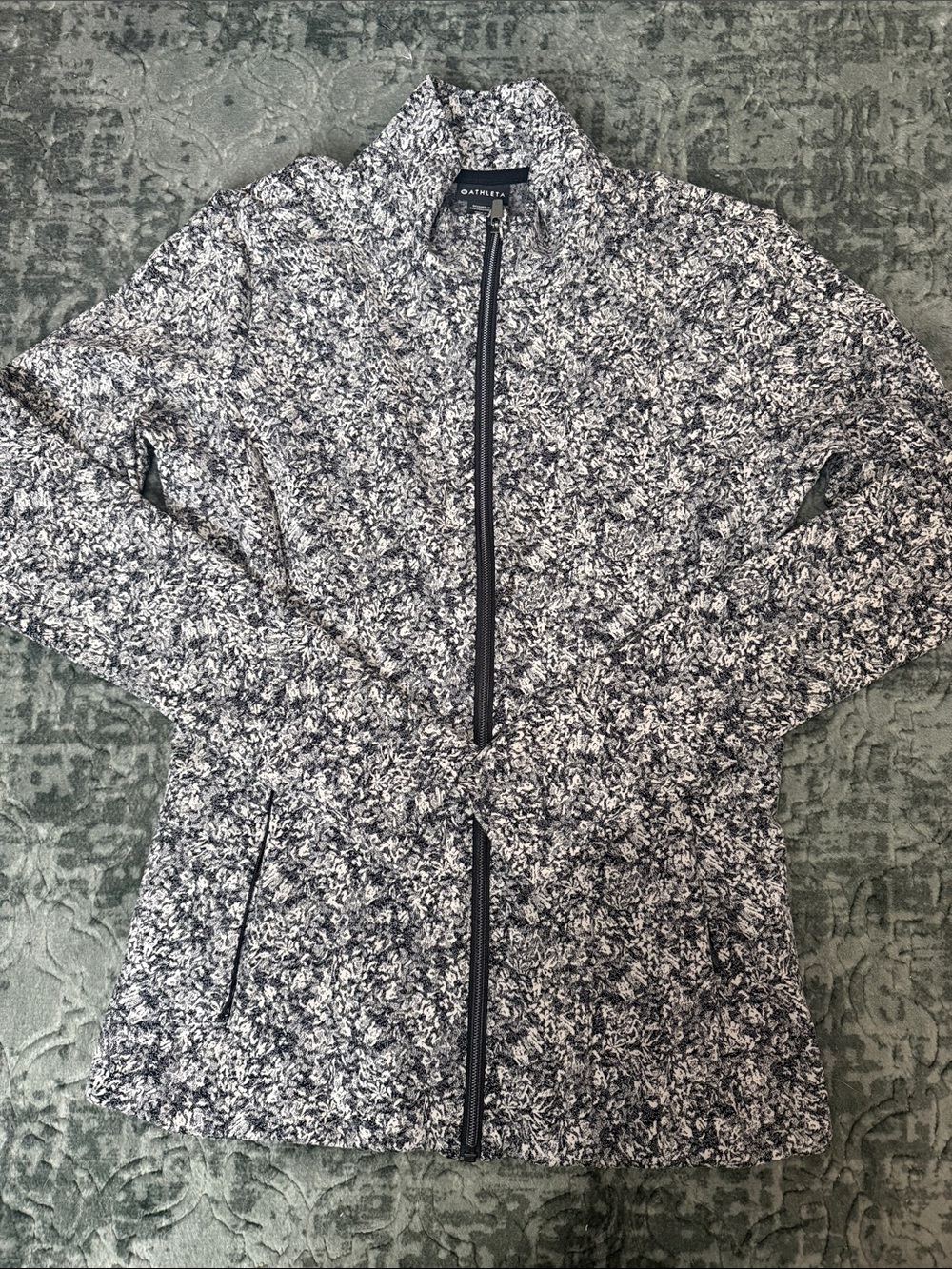 Athleta Shanti Salutation Moonflower Jacquard Full-Zip Jacket